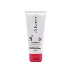 کرم ضد آفتاب مینرال بی رنگ کودک +SPF30 لافارر حجم 40 میل