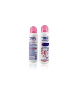 اسپری ضد افتاب spf50 روشن کننده پوست وکالی حجم 230 میل