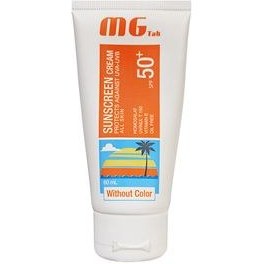 کرم ضد افتاب بی رنگ spf50 مناسب انواع پوست ام جی حجم 60 میل