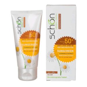 کرم ضد افتاب رنگی طبیعی مناسب پوستهای خشک تا نرمال spf50 شون 50میل