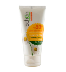 کرم ضد افتاب بدون رنگ فاقد چربی مناسب پوست چرب spf50 شون حجم 50 میل