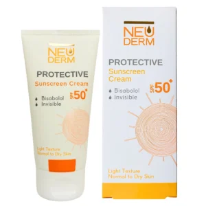 کرم ضد افتاب بدون رنگ نئودرم هایلی پروتکتیو پوست خشک و معمولی SPF50